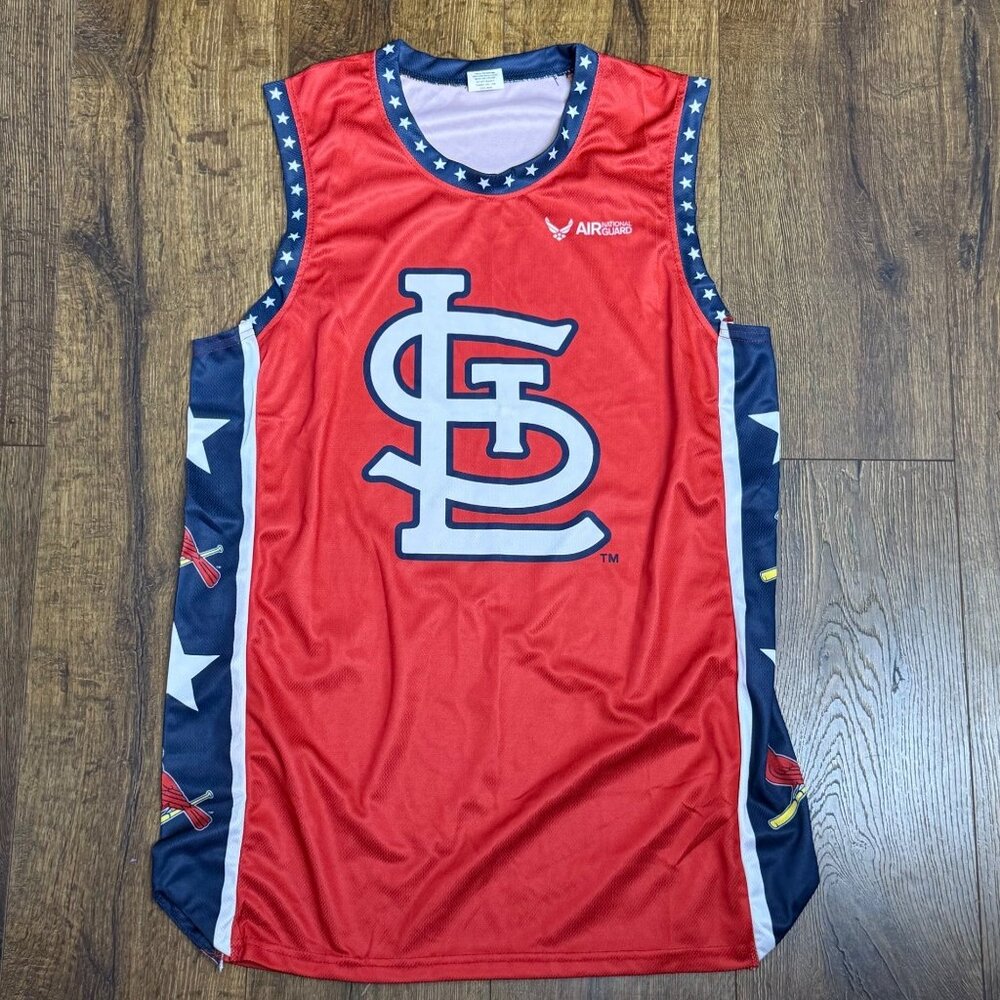 St Louis Cardinals Adult Basketball Jersey Sz. XL Red Sleeveless